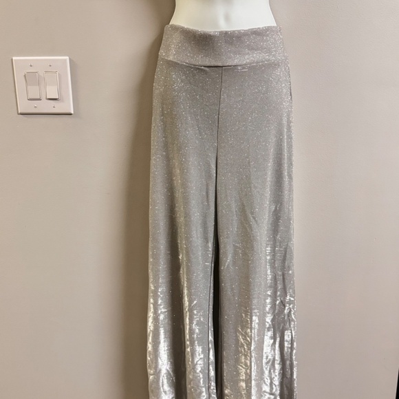 High Waist Sparkly Glitter Stretch Pants - Picture 2 of 4